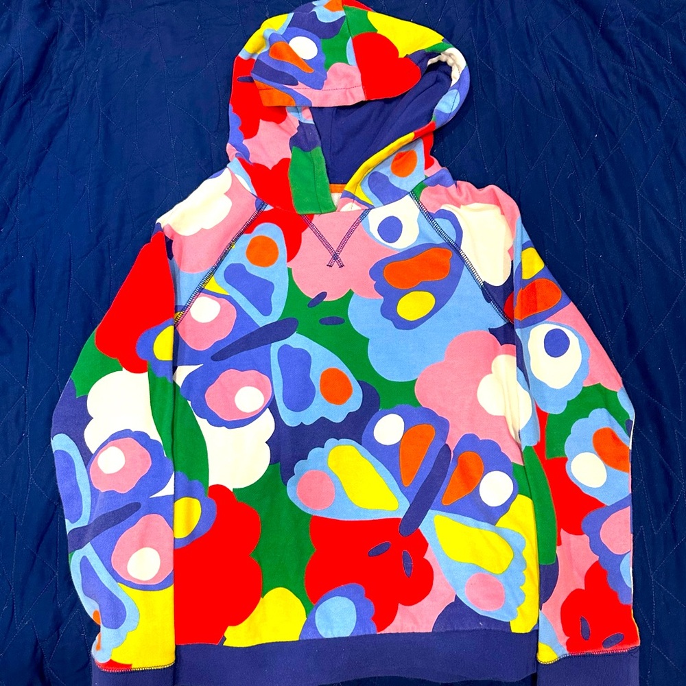Mini Boden Girls Floral Hoodie
